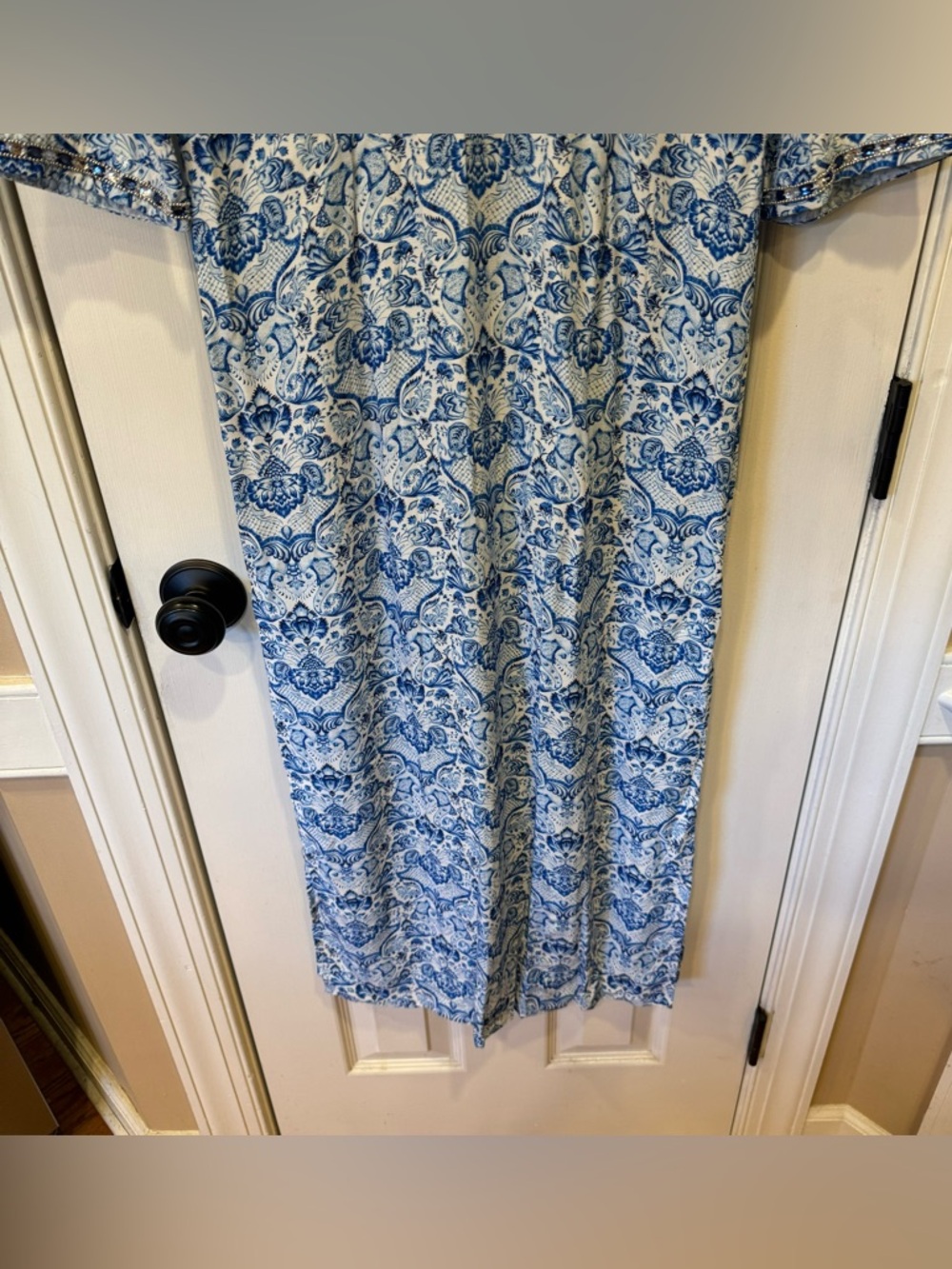 NEW SHALIMAR LONG TUNIC DRESS WITH SAPPHIRE JEWEL EMBELLISHMENT - NICOBLU Size 6 - Picture 8 of 11